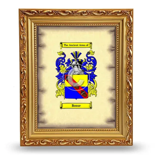 Bosse Coat of Arms Framed - Gold