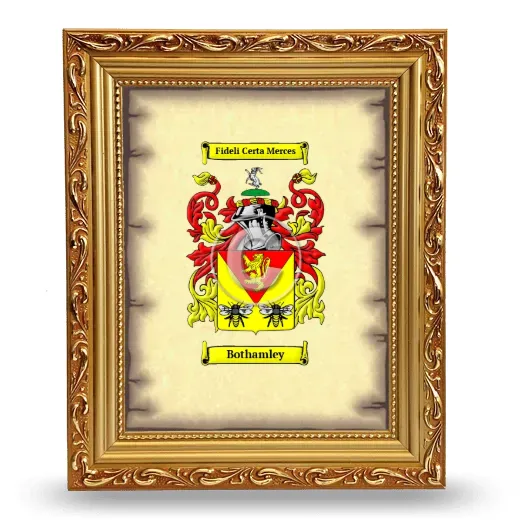 Bothamley Coat of Arms Framed - Gold