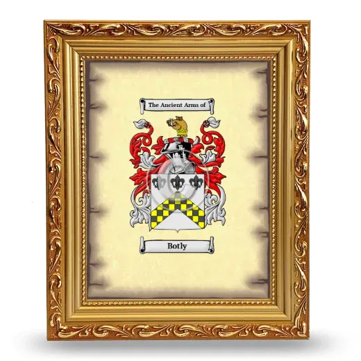Botly Coat of Arms Framed - Gold