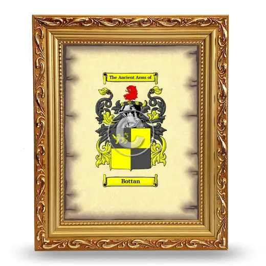Bottan Coat of Arms Framed - Gold