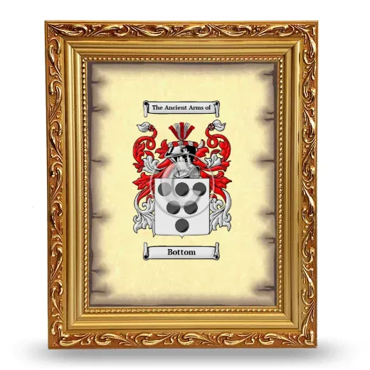 Bottom Coat of Arms Framed - Gold