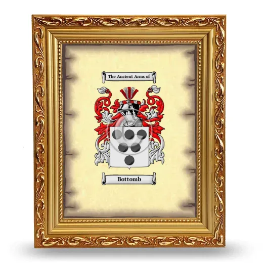 Bottomb Coat of Arms Framed - Gold
