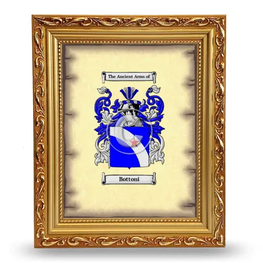 Bottoni Coat of Arms Framed - Gold