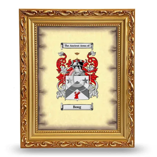 Boug Coat of Arms Framed - Gold