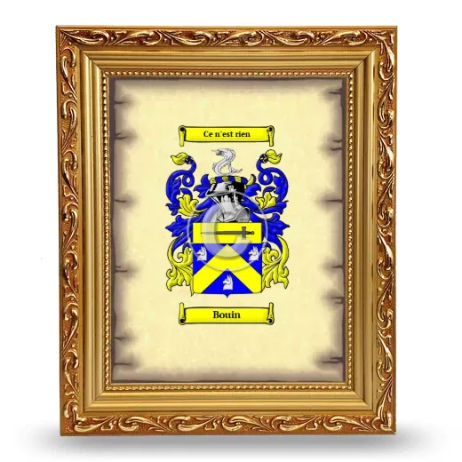 Bouin Coat of Arms Framed - Gold