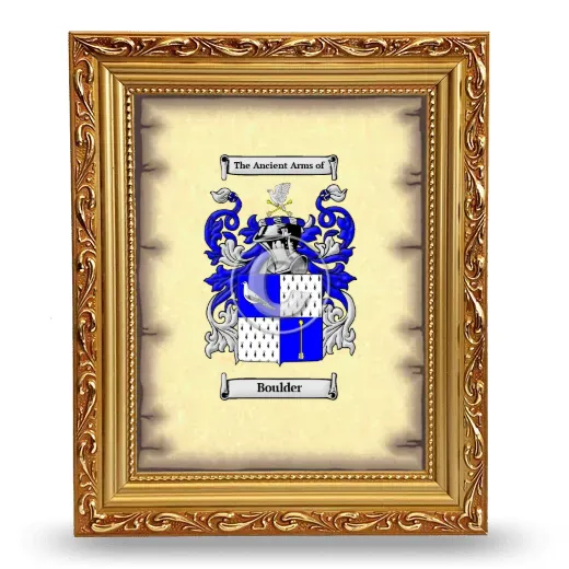 Boulder Coat of Arms Framed - Gold