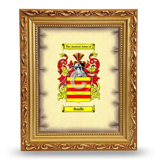 Boulle Coat of Arms Framed - Gold