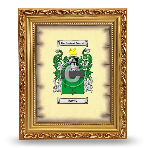 Bovay Coat of Arms Framed - Gold