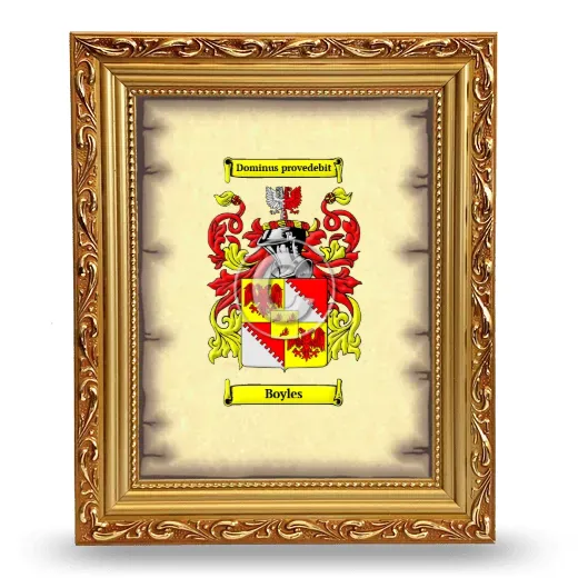 Boyles Coat of Arms Framed - Gold