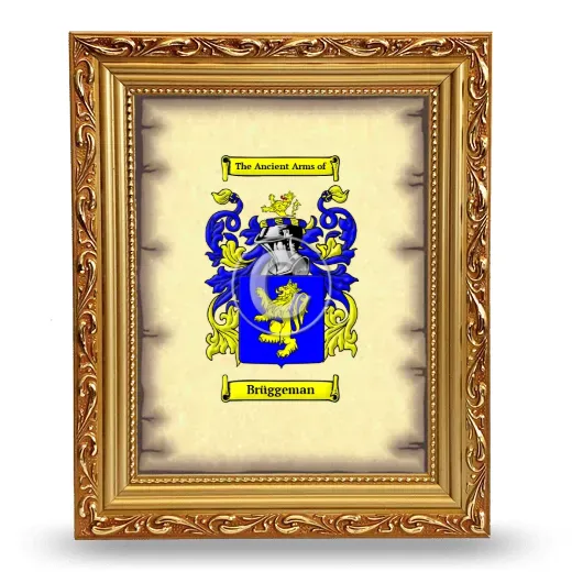 Brüggeman Coat of Arms Framed - Gold