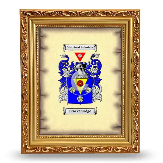 Brackenridge Coat of Arms Framed - Gold