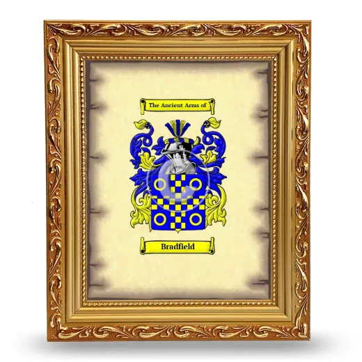 Bradfield Coat of Arms Framed - Gold