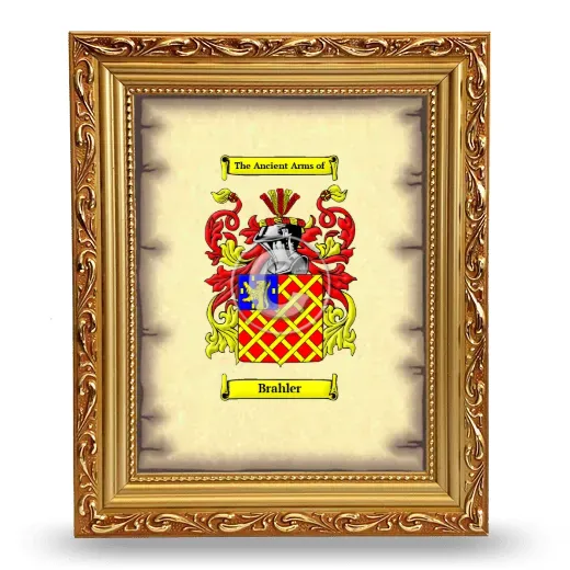 Brahler Coat of Arms Framed - Gold