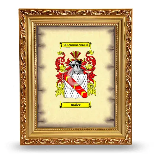 Bralee Coat of Arms Framed - Gold