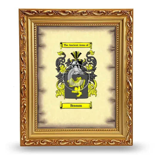 Bramm Coat of Arms Framed - Gold
