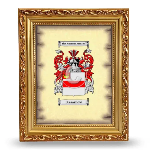 Bramshow Coat of Arms Framed - Gold