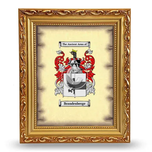 Brandenberge Coat of Arms Framed - Gold