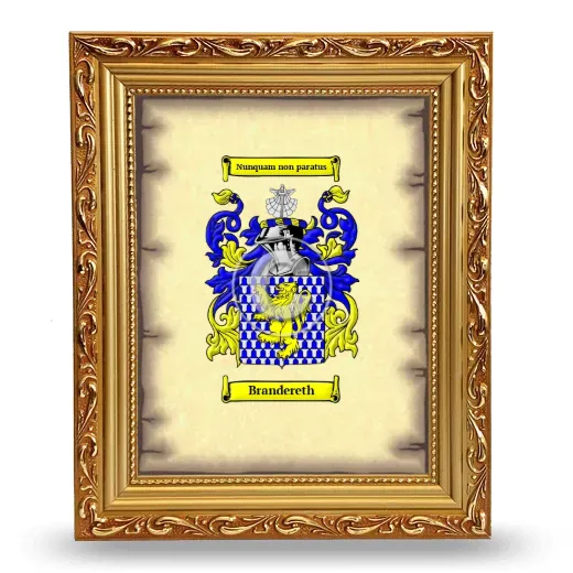 Brandereth Coat of Arms Framed - Gold