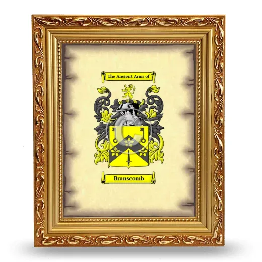 Branscomb Coat of Arms Framed - Gold