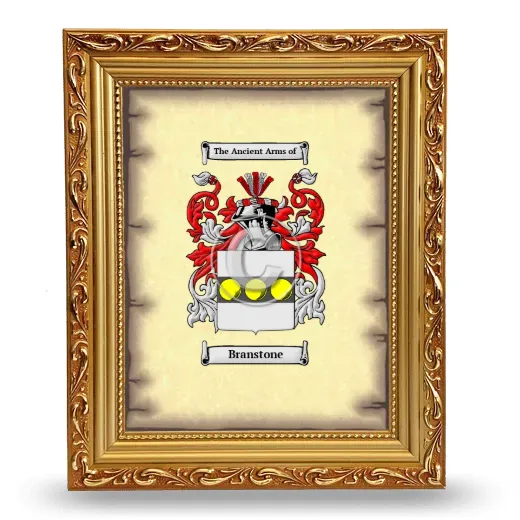 Branstone Coat of Arms Framed - Gold