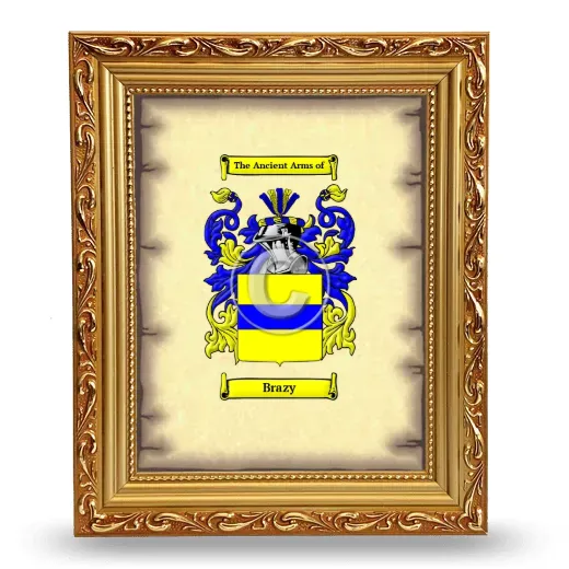 Brazy Coat of Arms Framed - Gold