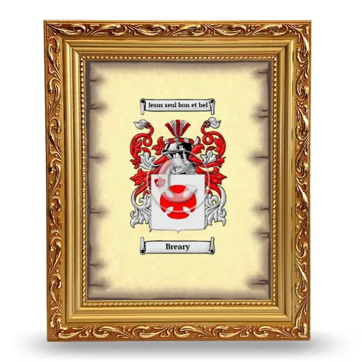 Breary Coat of Arms Framed - Gold