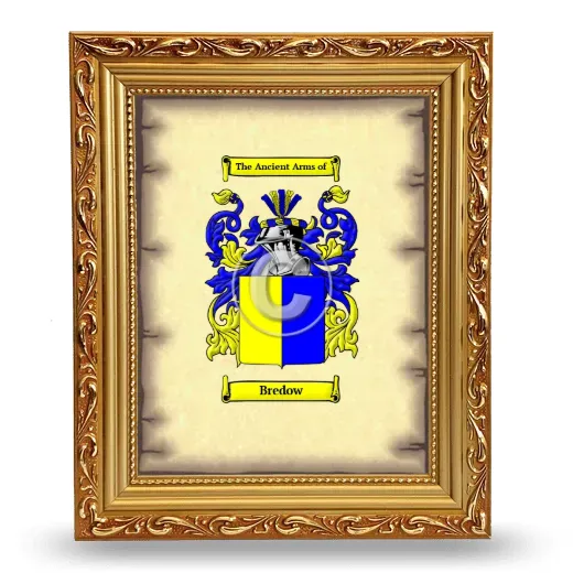 Bredow Coat of Arms Framed - Gold