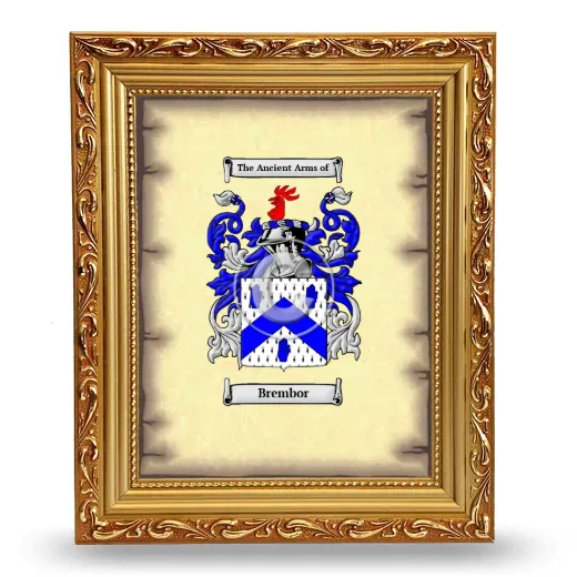 Brembor Coat of Arms Framed - Gold