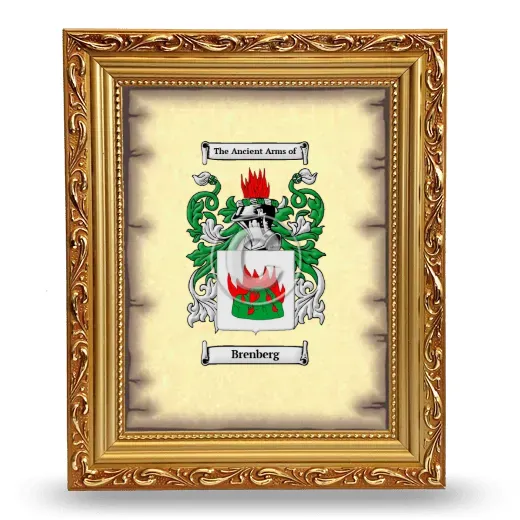 Brenberg Coat of Arms Framed - Gold