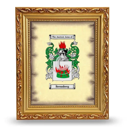 Brennberg Coat of Arms Framed - Gold