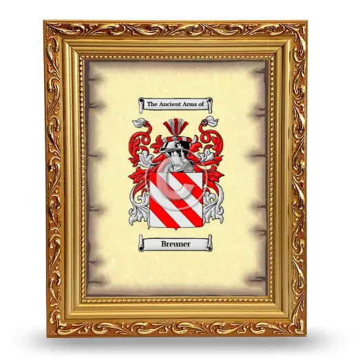 Breuner Coat of Arms Framed - Gold