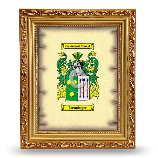 Breuninger Coat of Arms Framed - Gold