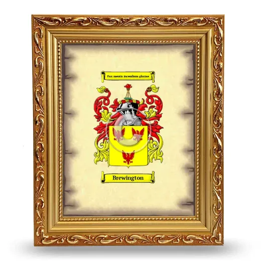 Brewington Coat of Arms Framed - Gold