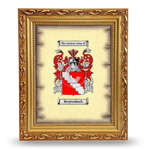 Breytenbach Coat of Arms Framed - Gold