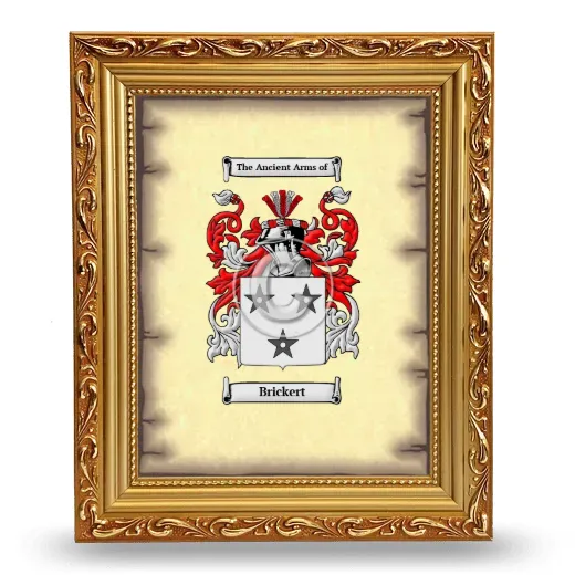 Brickert Coat of Arms Framed - Gold