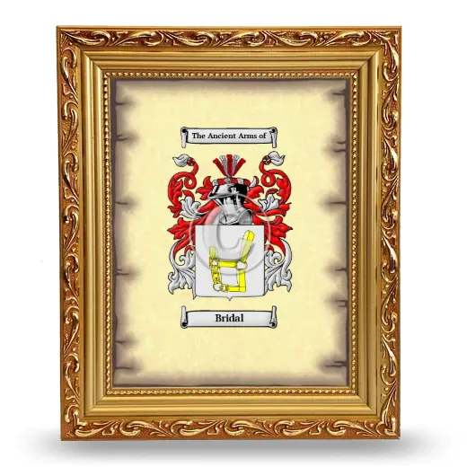 Bridal Coat of Arms Framed - Gold