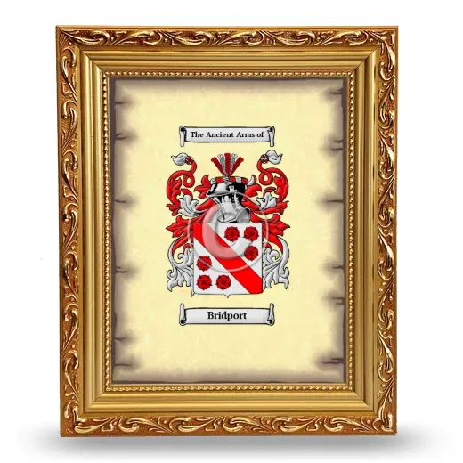 Bridport Coat of Arms Framed - Gold