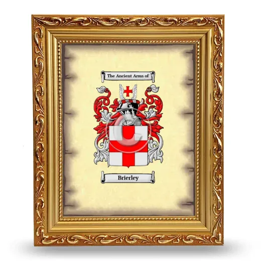 Brierley Coat of Arms Framed - Gold