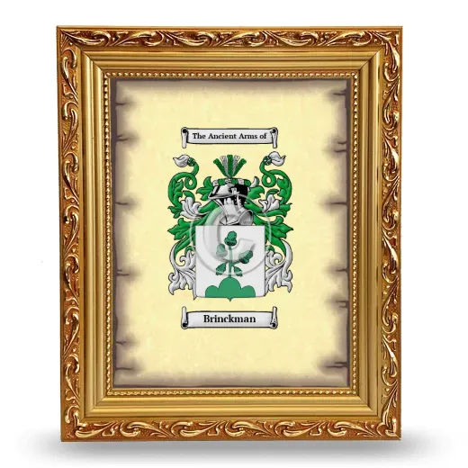 Brinckman Coat of Arms Framed - Gold