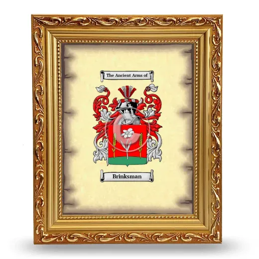 Brinksman Coat of Arms Framed - Gold