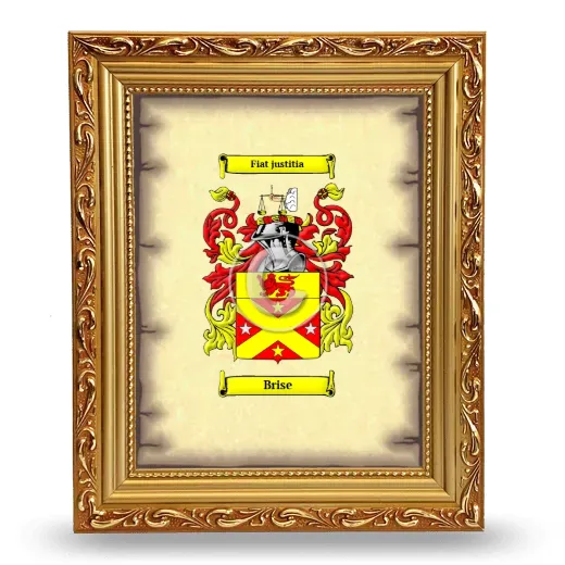 Brise Coat of Arms Framed - Gold