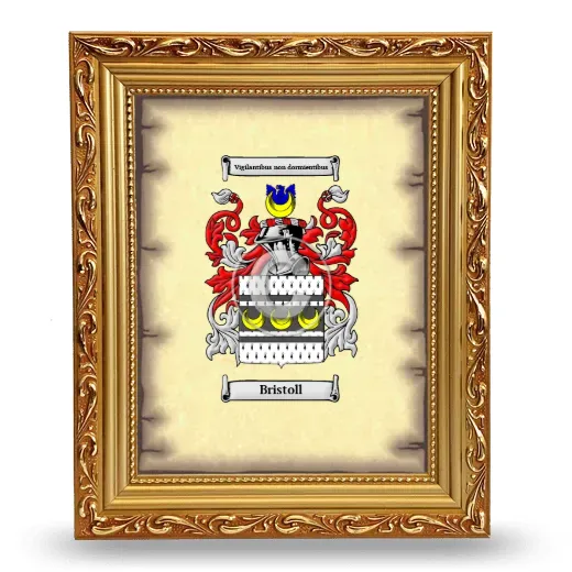Bristoll Coat of Arms Framed - Gold