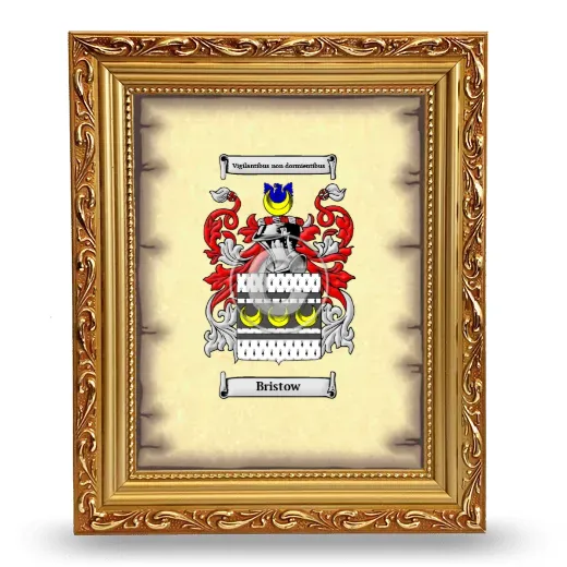 Bristow Coat of Arms Framed - Gold