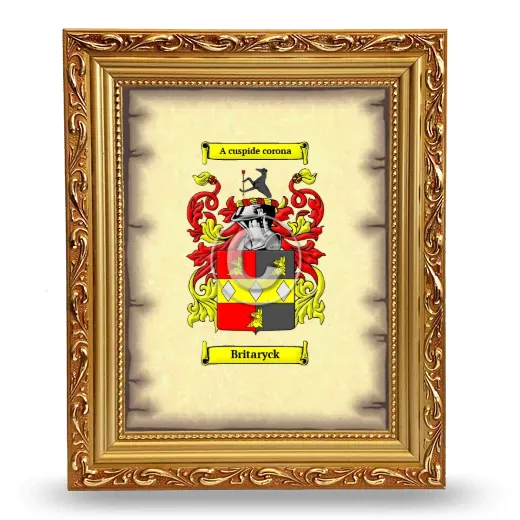 Britaryck Coat of Arms Framed - Gold