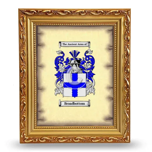 Broadbottom Coat of Arms Framed - Gold