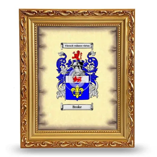 Broke Coat of Arms Framed - Gold