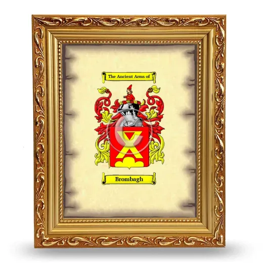 Brombagh Coat of Arms Framed - Gold