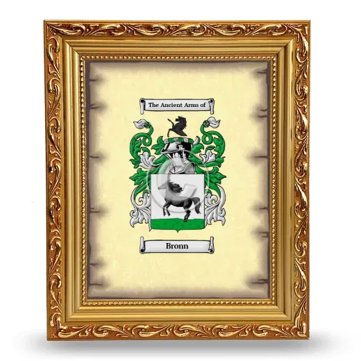Bronn Coat of Arms Framed - Gold