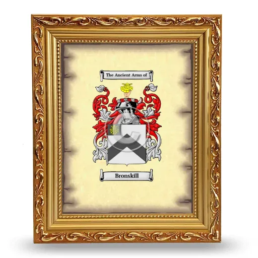 Bronskill Coat of Arms Framed - Gold