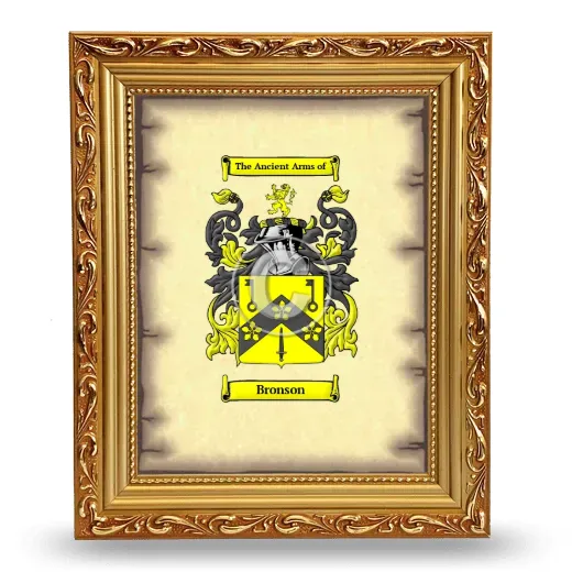 Bronson Coat of Arms Framed - Gold